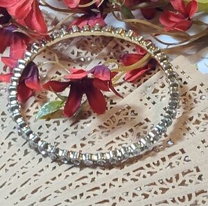 Unique Vintage Silver Crystal Bracelet